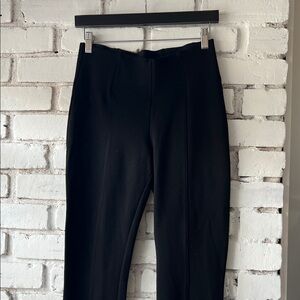 Black Women's Slim Ponte Pants with front seaming slim straight business casual
